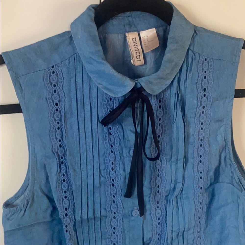 Denim-look crop top